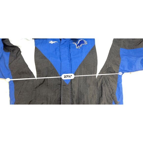 Vintage Detroit Lions Reebok NFL Pro Line nylon jacket. Unsized - Picture 8 of 12
